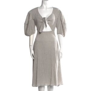 Rare Rhode Cream and Blue Plaid Gingham Dress 8